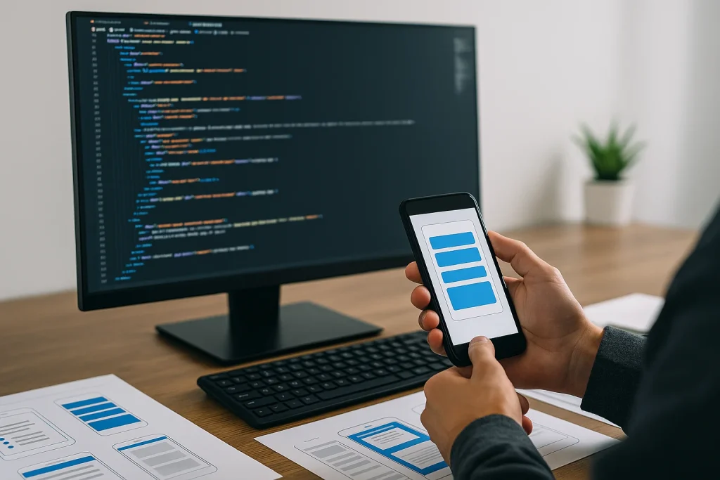Desarrollo de apps móviles con diseño moderno y código optimizado